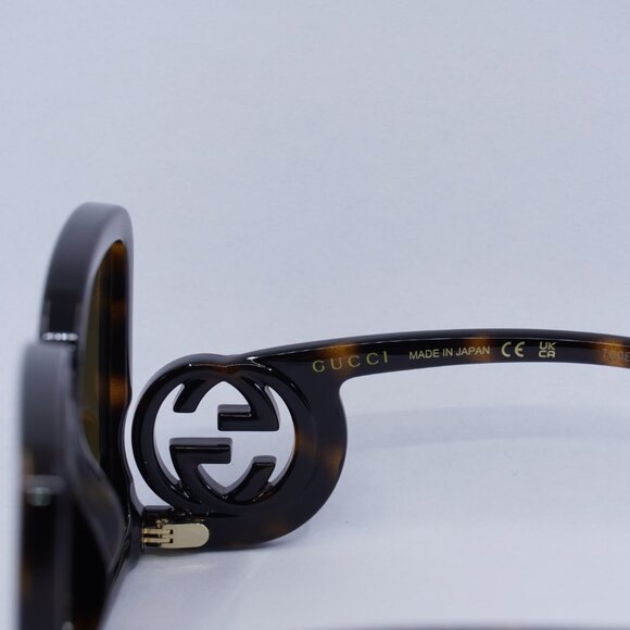 Gucci GG1326S 007 Sunglasses Dark Havana Square Frame, Brown Mirror Lenses main image 6